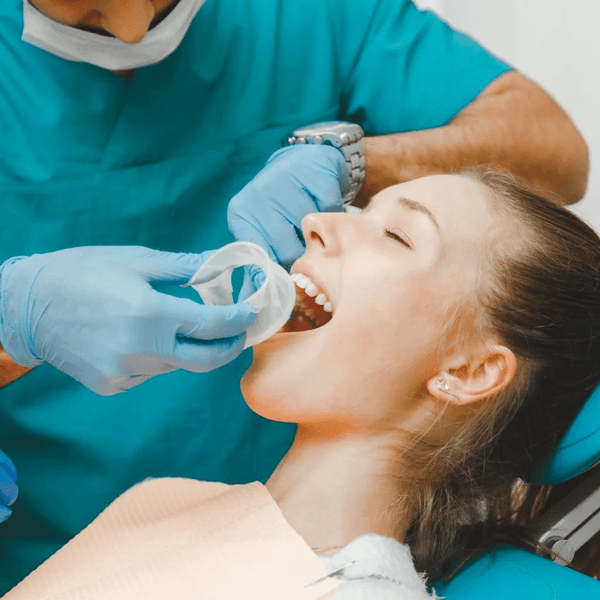 Girl Undergoing a Root Canal Treatment