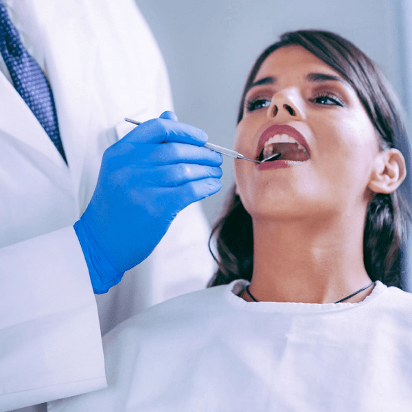 A Lady During an Actual Oral Checkup